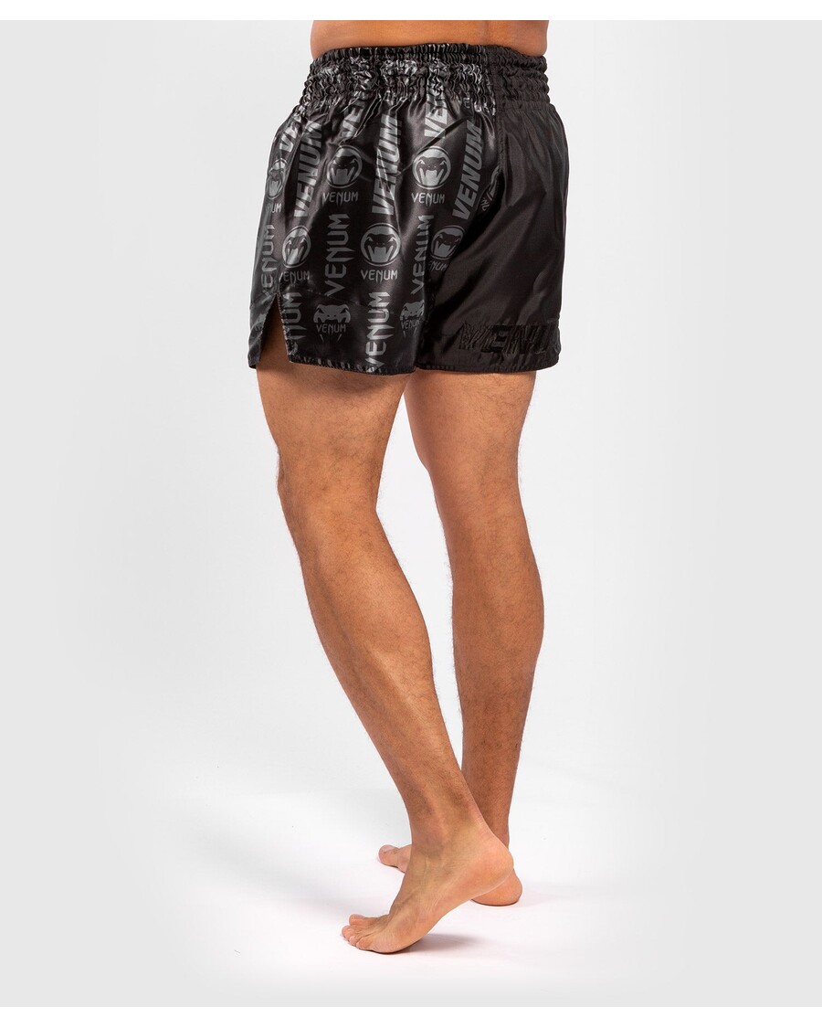 شورت Venum Logos Muay Thai - أسود/أسود