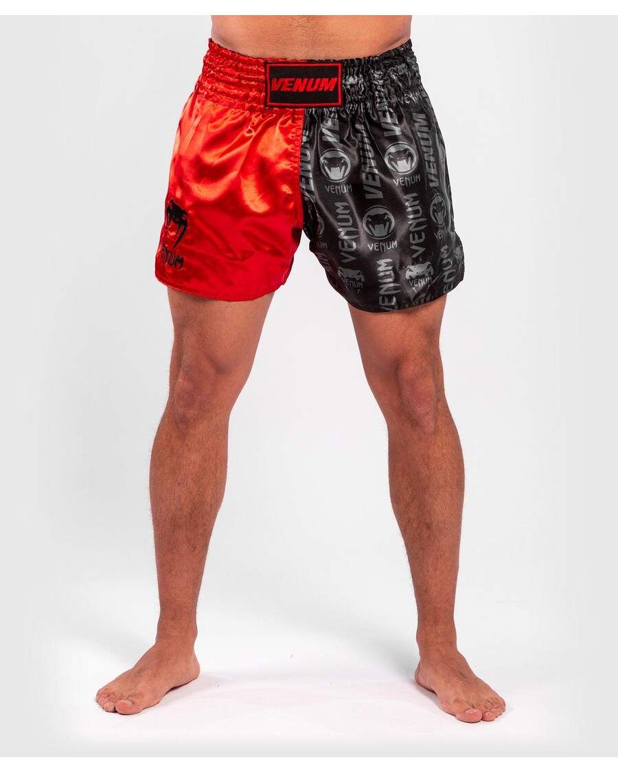 Venum Logos Muay-Thai-Shorts – Schwarz/Rot
