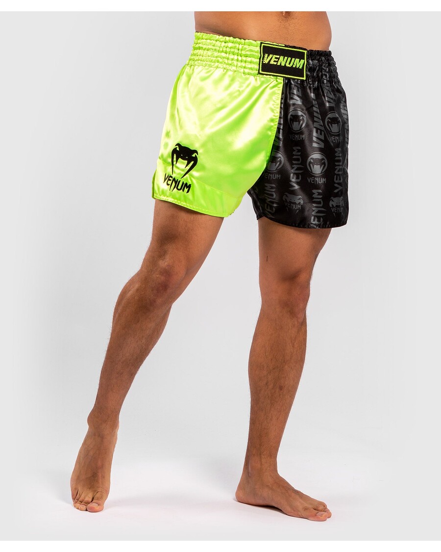 Venum Logos Muay Thai Shorts - Zwart/geel