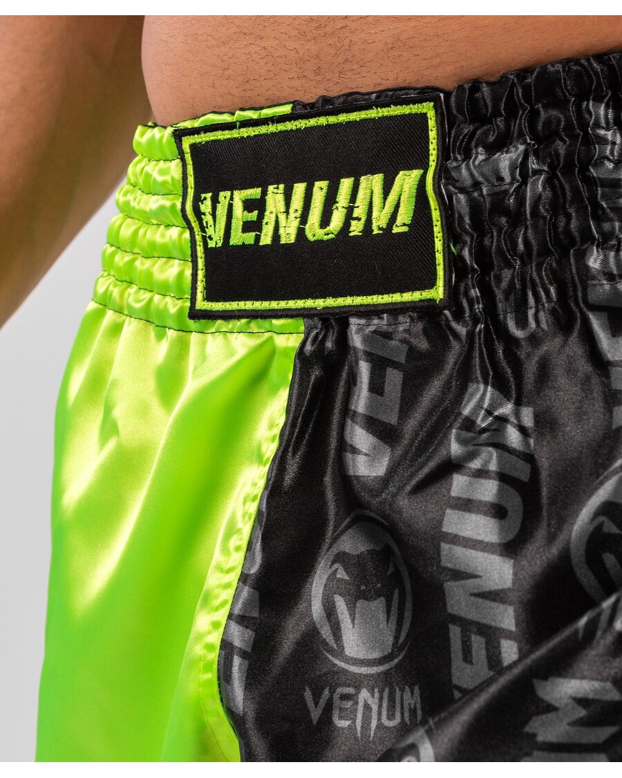 Venum Logos Muay Thai Shorts - Zwart/geel
