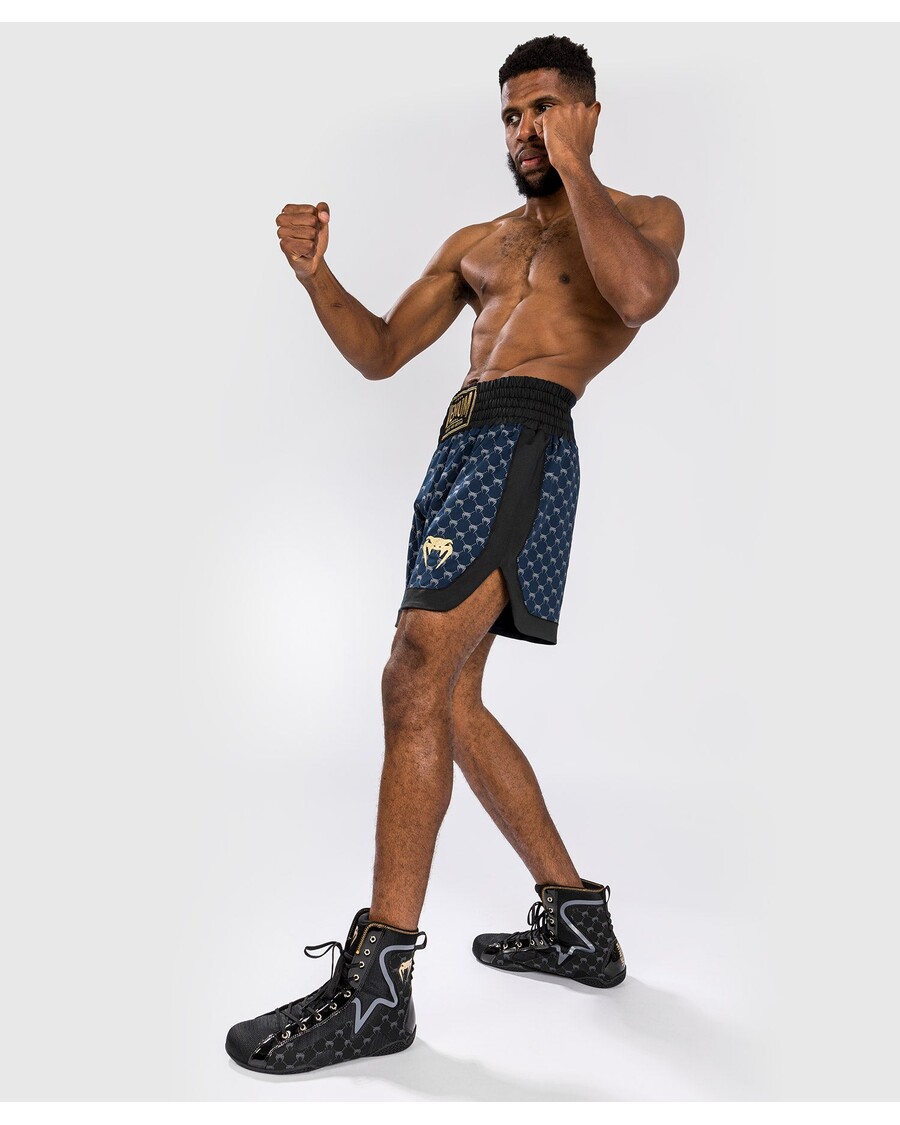 Boksarske Kratke Hlače Z Monogramom Venum - črne/mornarsko Modre