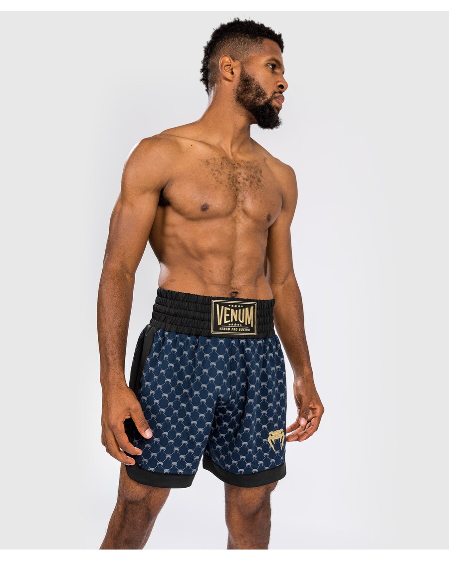 Venum Monogram Boxshorts – Schwarz/Marineblau