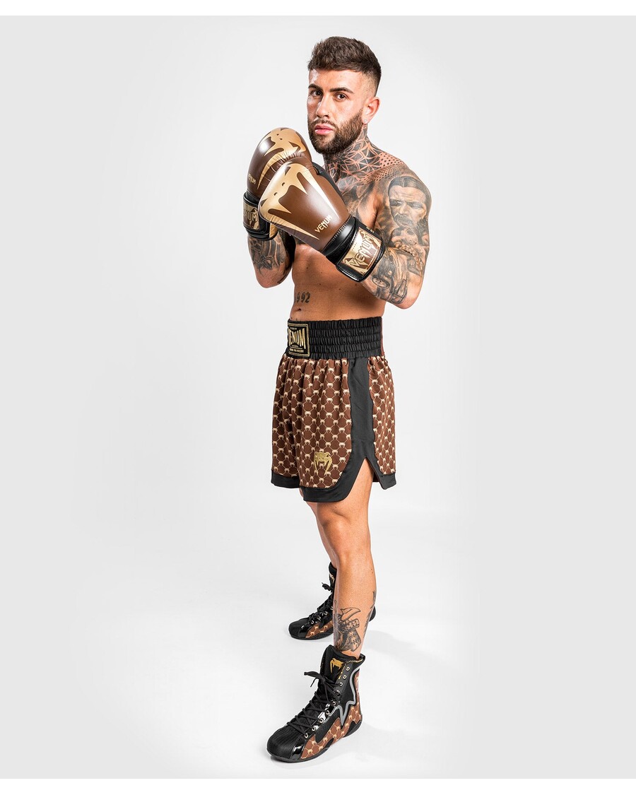 Venum モノグラム ボクシング ショーツ - ブラック/ブラウン