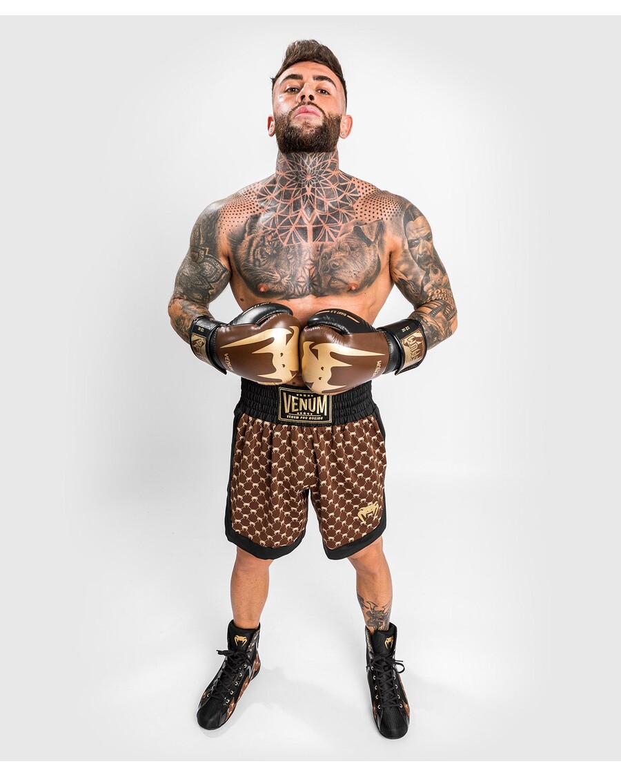 Venum モノグラム ボクシング ショーツ - ブラック/ブラウン