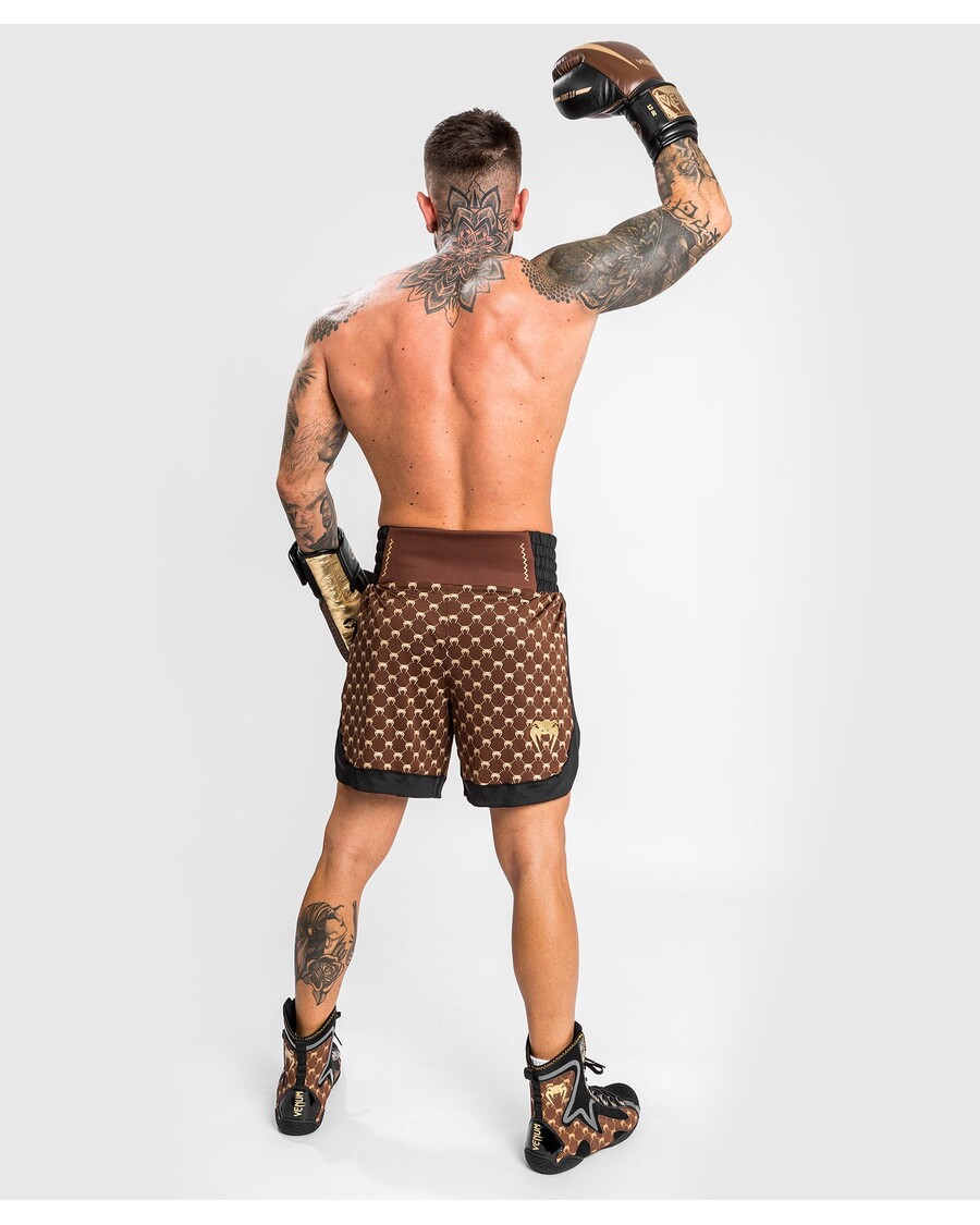 Venum モノグラム ボクシング ショーツ - ブラック/ブラウン