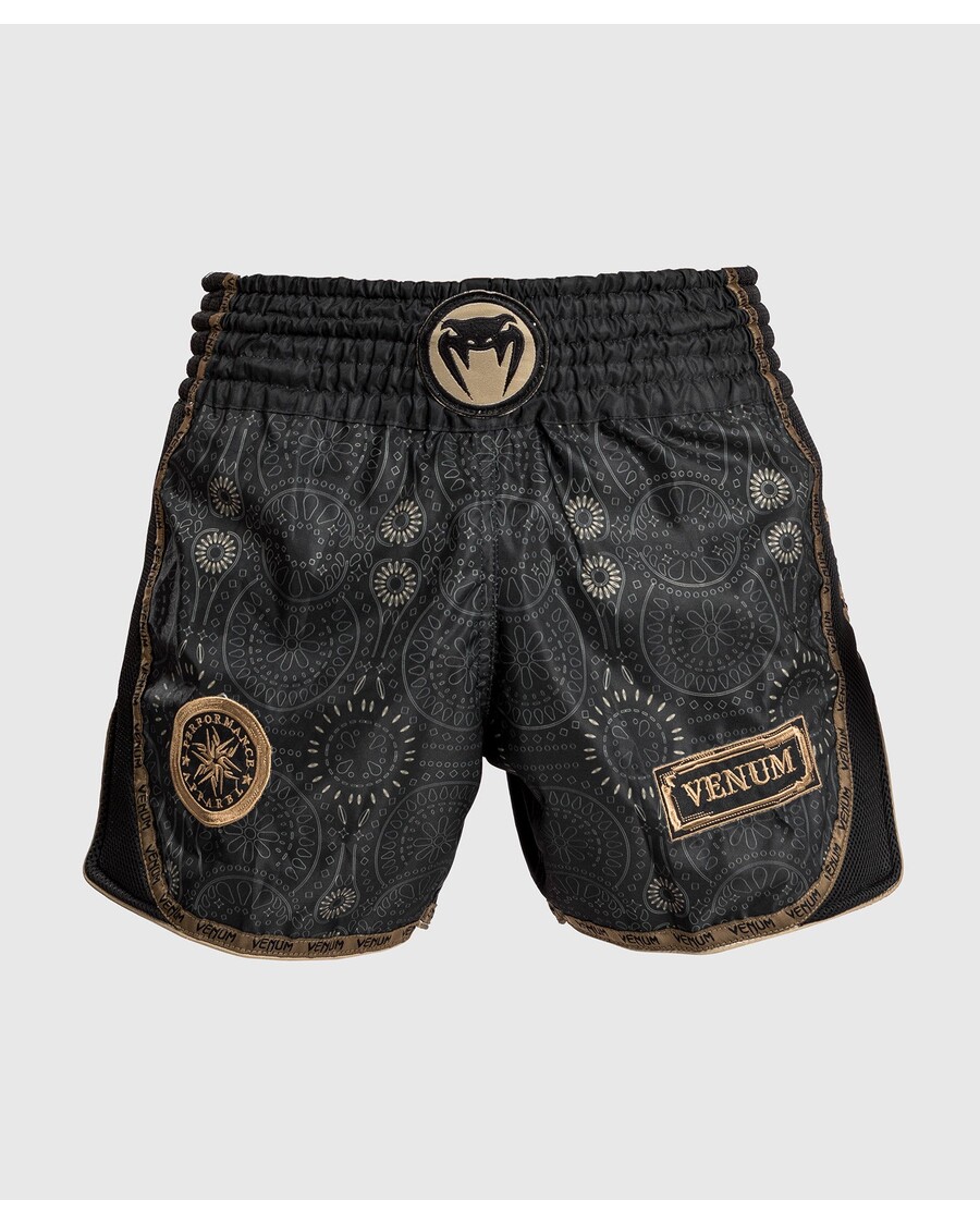 Venum Santa Muerte Dark Side – Muay-Thai-Shorts – Schwarz/Braun