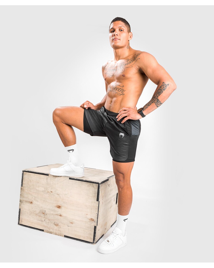 Pantaloni Scurți De Antrenament Venum Biomecha 2-în-1 - Negru/gri