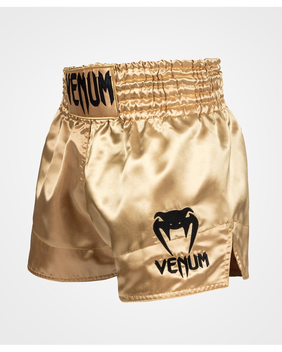 Venum クラシック ムエタイ ショーツ - ゴールド/ブラック