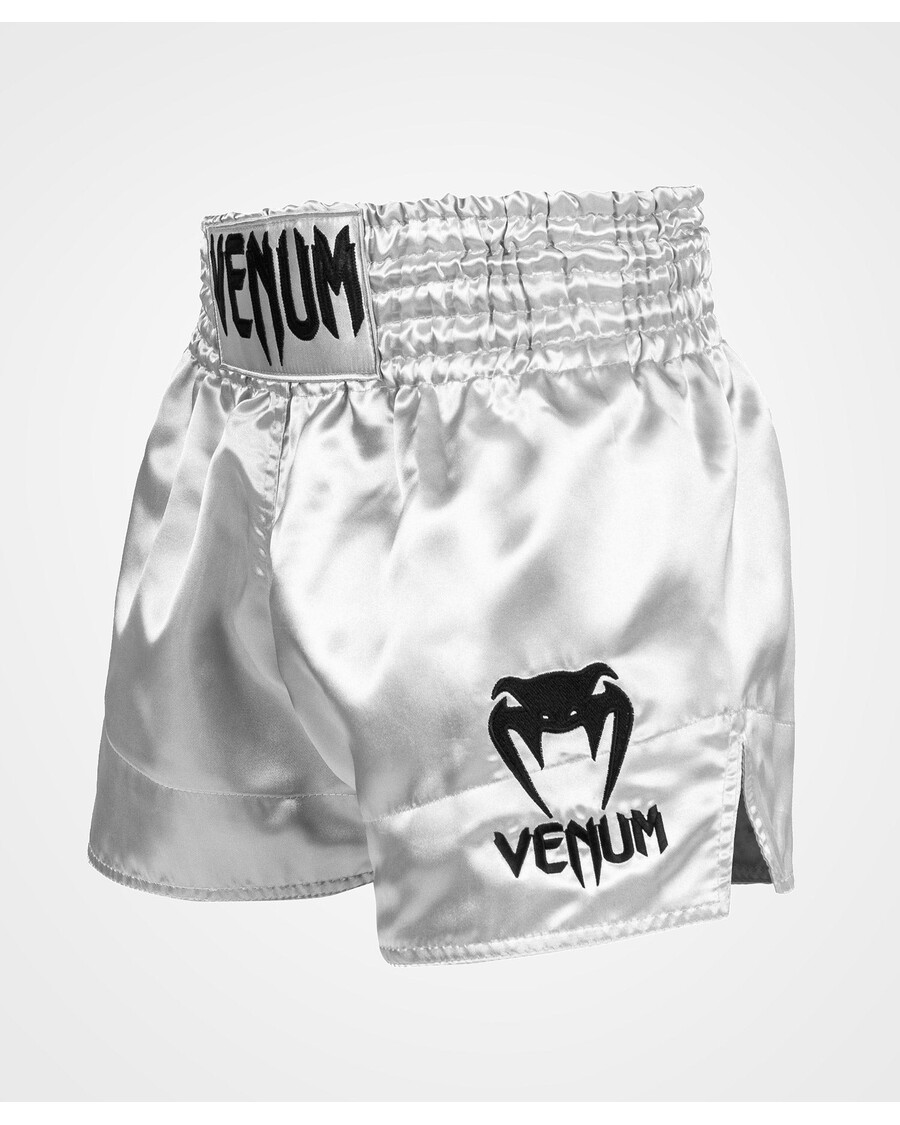 Venum クラシック ムエタイ ショーツ - シルバー/ブラック