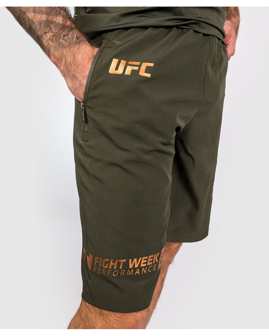 Ufc Adrenaline By Venum Fight Week Prestatieshort Voor Heren - Kaki/brons