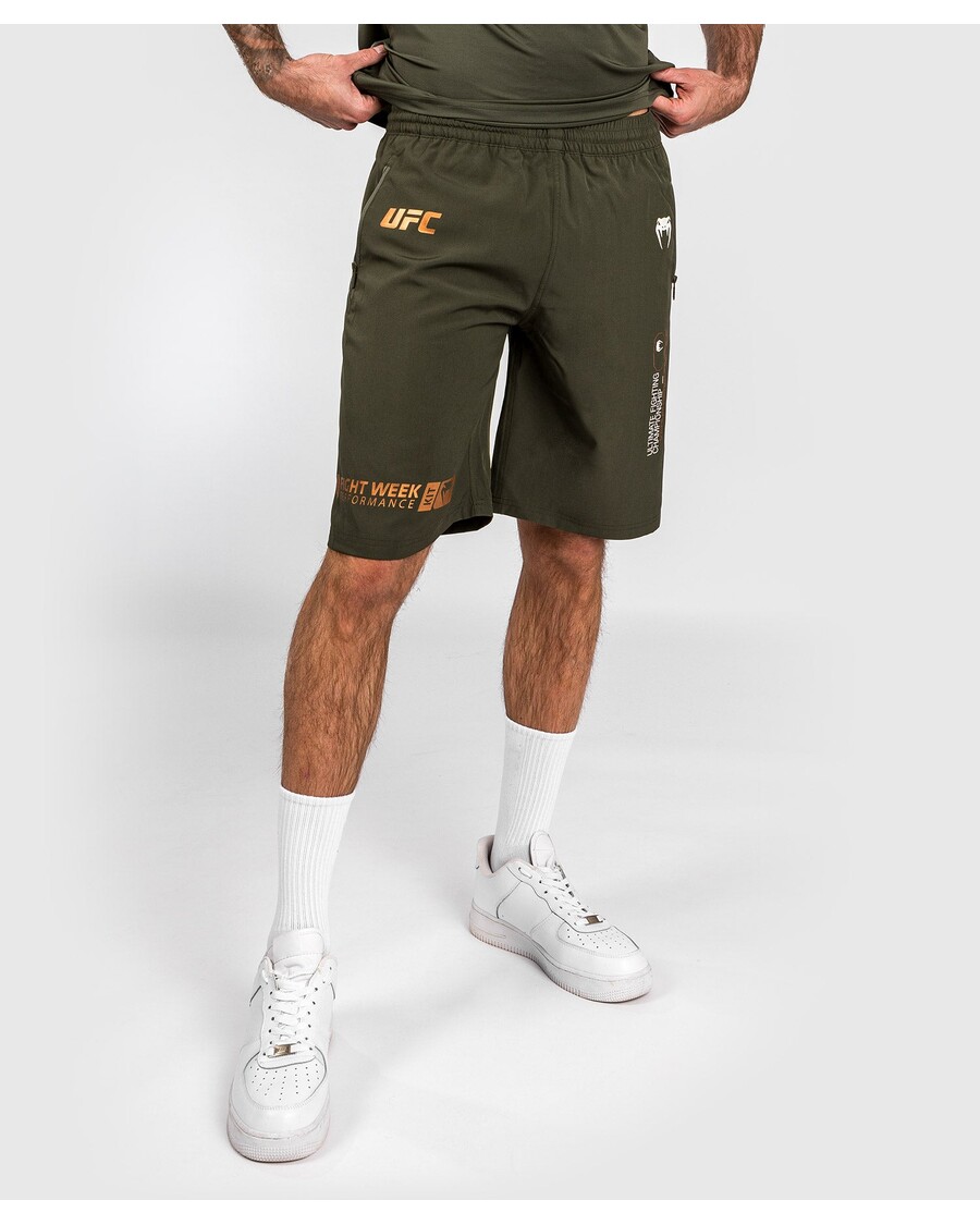 Ufc Adrenaline By Venum Fight Week Prestatieshort Voor Heren - Kaki/brons