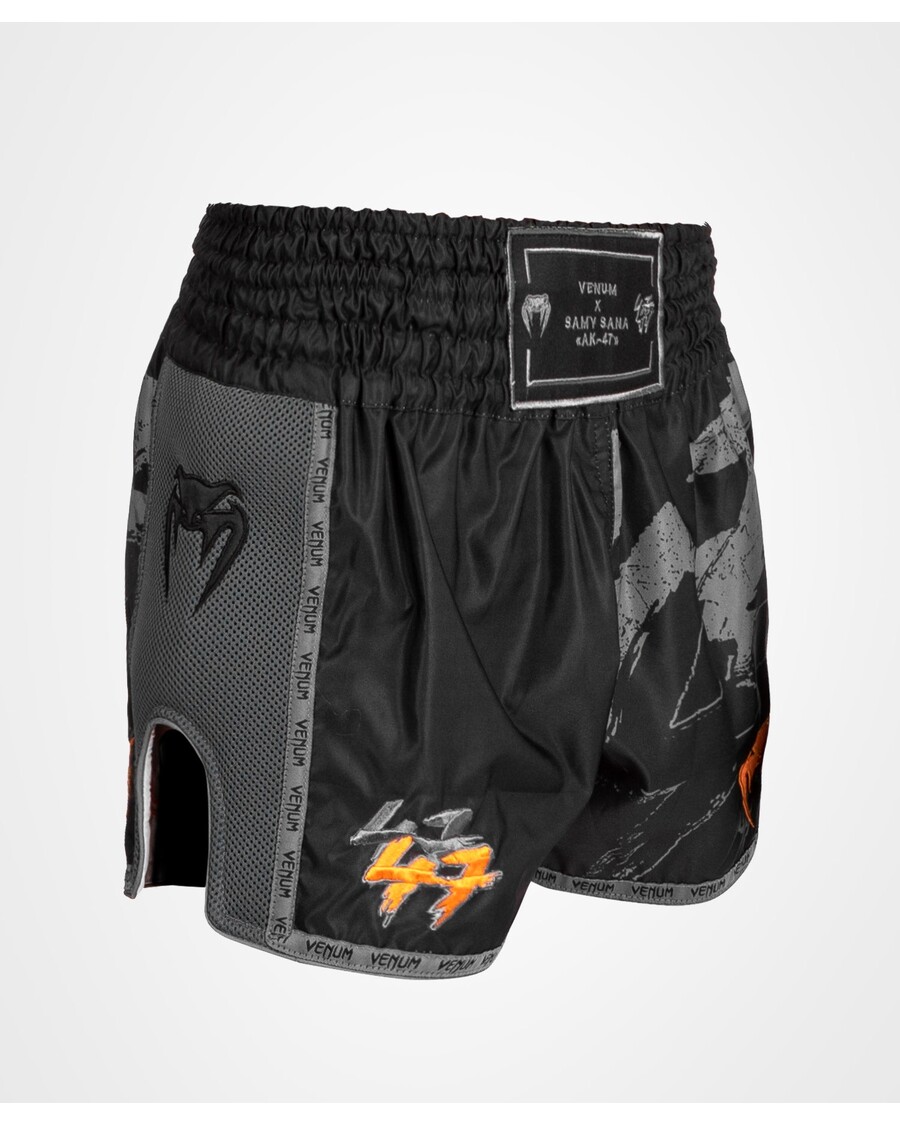 Venum S47 шорты для тайского бокса - черный/оранжевый