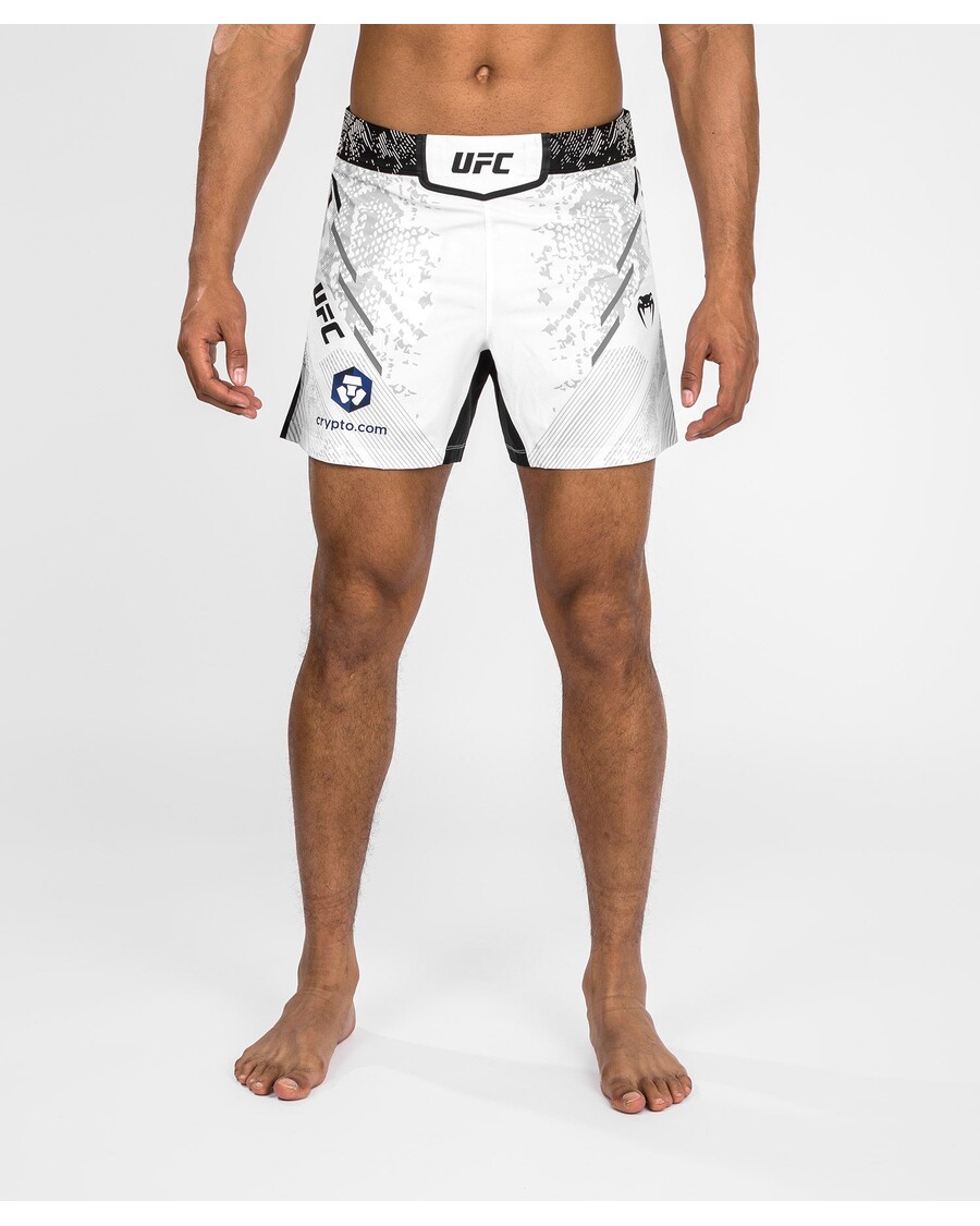 UFC Adrenaline Von Venum Authentic Fight Night Kampfshorts Für Herren – Kurze Passform – Weiß