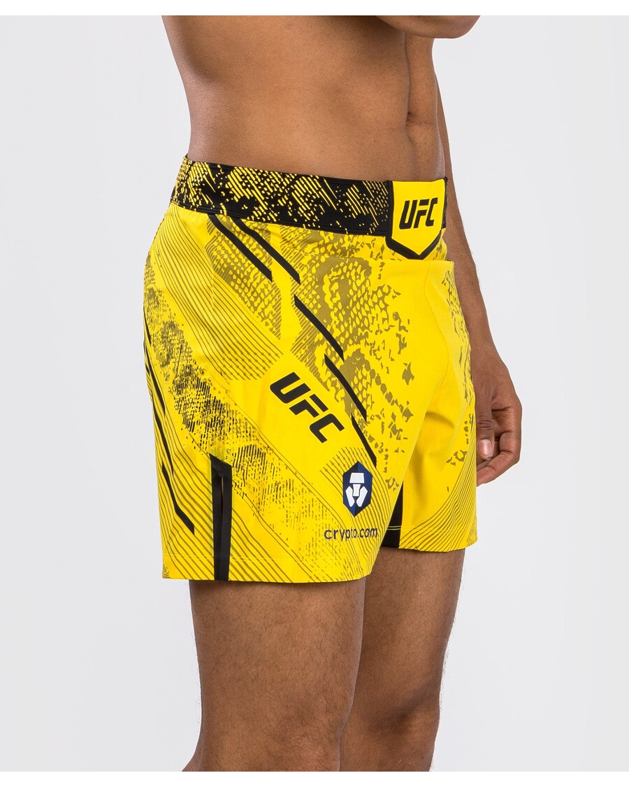 Ufc Adrenaline By Venum Autentiski Cīņas Vakara Vīriešu Cīņas šorti - īsi Pieguļoši - Dzelteni