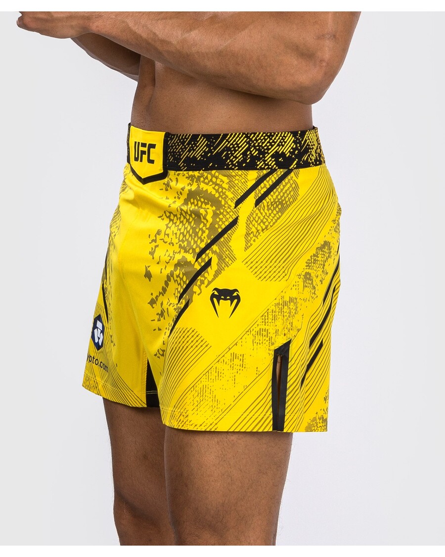 Ufc Adrenaline By Venum Autentiski Cīņas Vakara Vīriešu Cīņas šorti - īsi Pieguļoši - Dzelteni