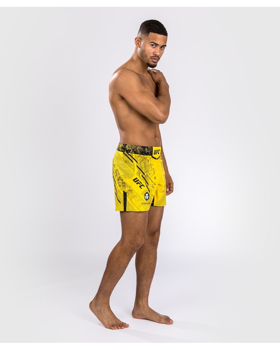 Ufc Adrenaline By Venum Autentiski Cīņas Vakara Vīriešu Cīņas šorti - īsi Pieguļoši - Dzelteni