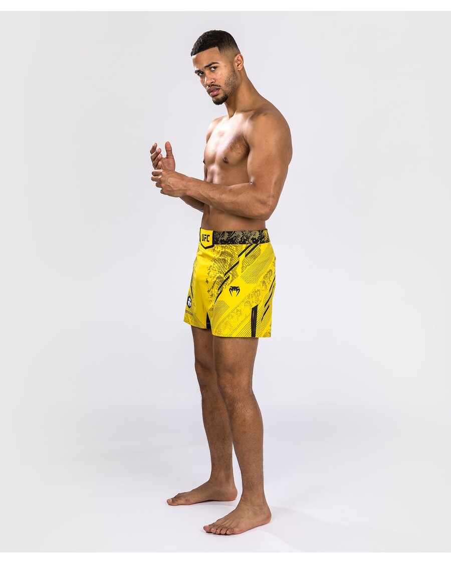 Ufc Adrenaline By Venum Autentiski Cīņas Vakara Vīriešu Cīņas šorti - īsi Pieguļoši - Dzelteni