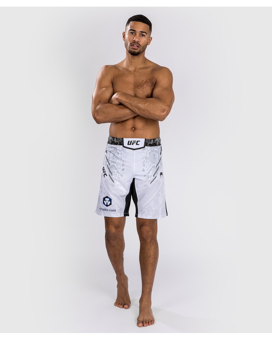 Ufc Adrenalin Oleh Venum Pertarungan Otentik Malam Pertarungan Pria Pendek - Panjang Fit - Putih