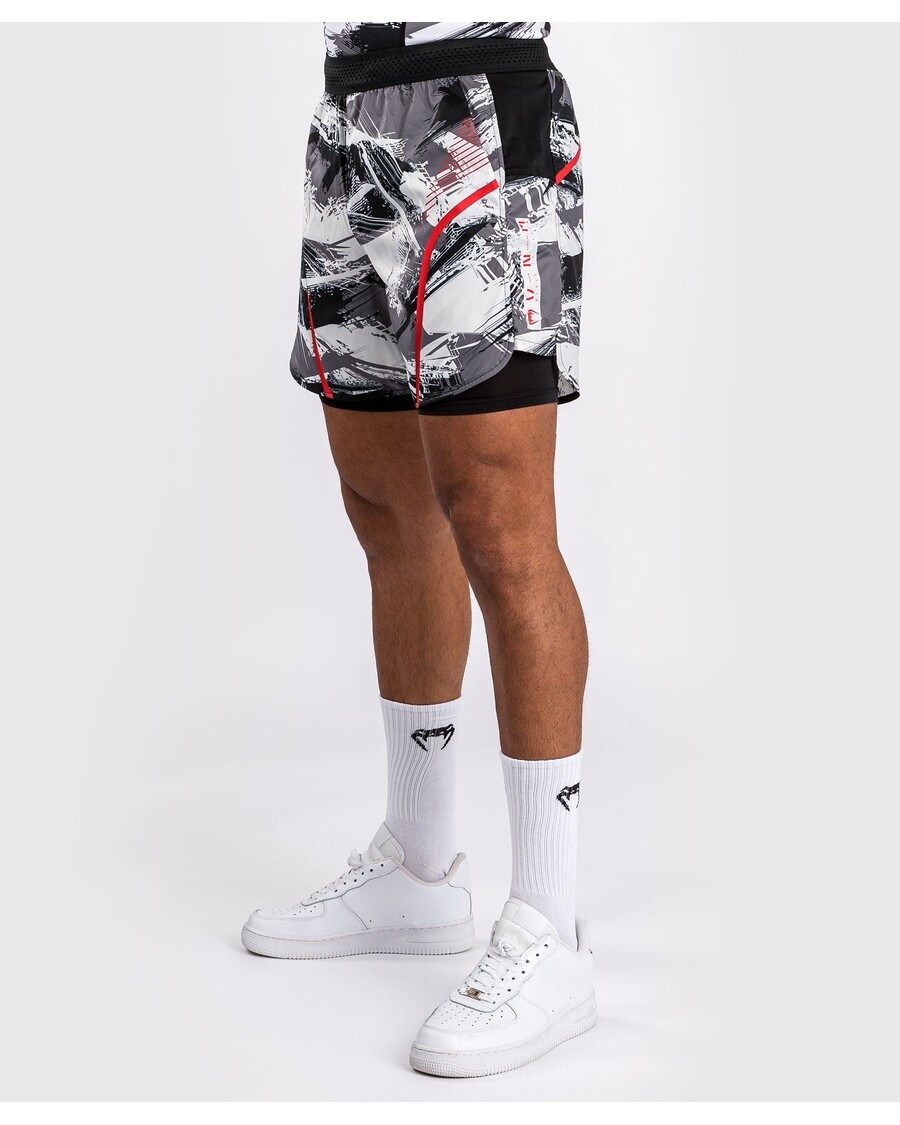 тренировочные шорты Venum Electron 3.0 - серый/красный