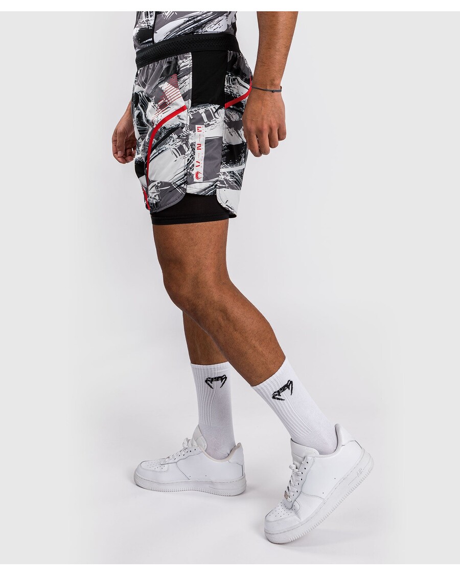 тренировочные шорты Venum Electron 3.0 - серый/красный