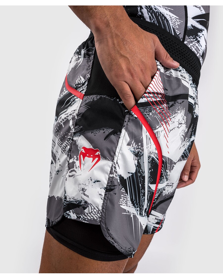 тренировочные шорты Venum Electron 3.0 - серый/красный