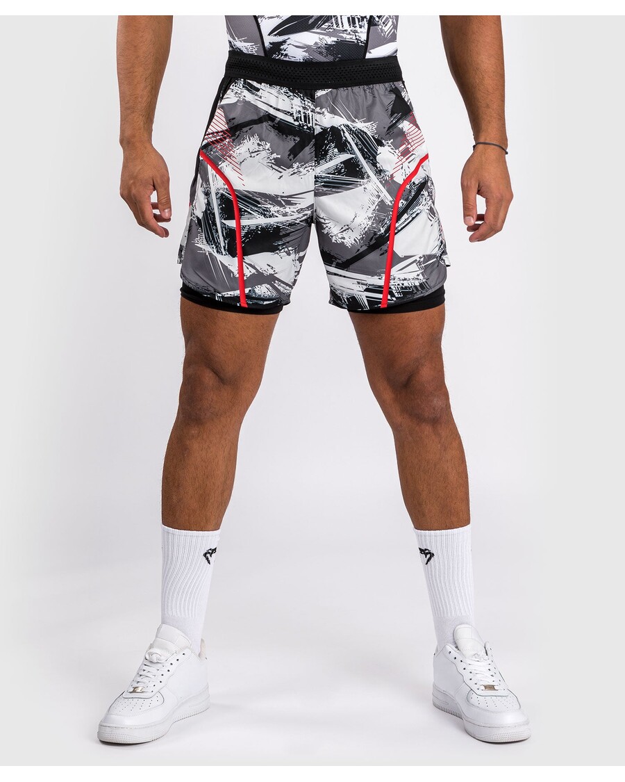 Venum Electron 3.0 Trainingsshorts – Grau/rot
