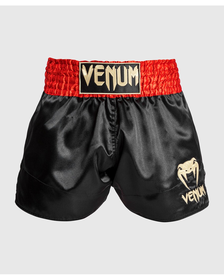 Venum Classic Muay Thai Short Rot/Schwarz/Gold