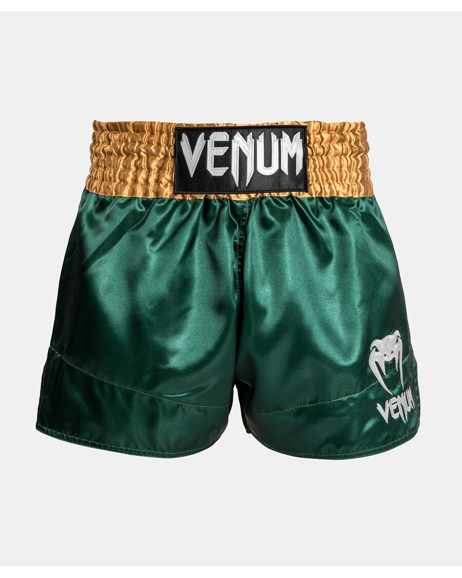 Venum Classic Muay Thai Short – Grün/Gold/Weiß