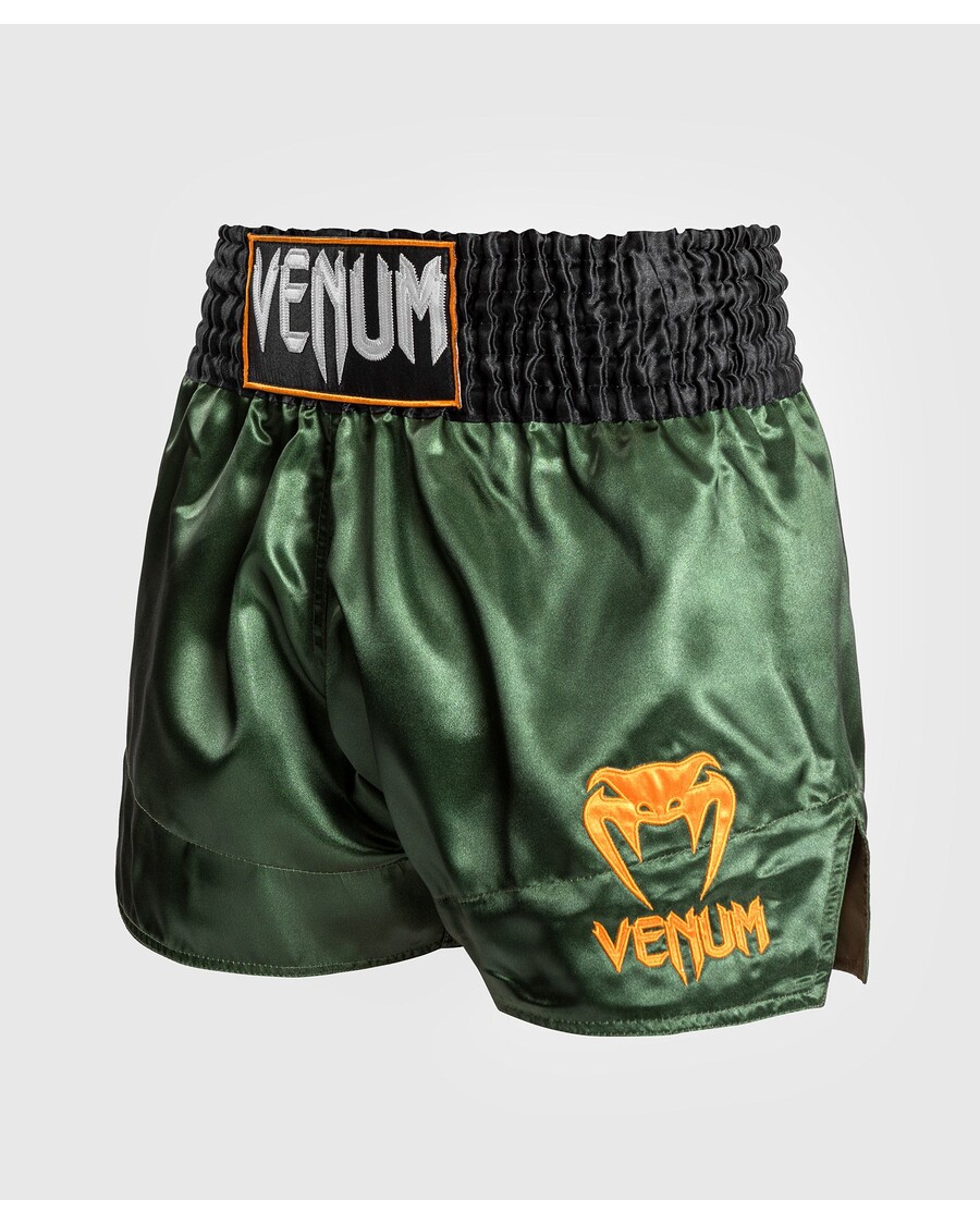 Venum クラシック ムエタイ ショート - グリーン/ブラック/ゴールド