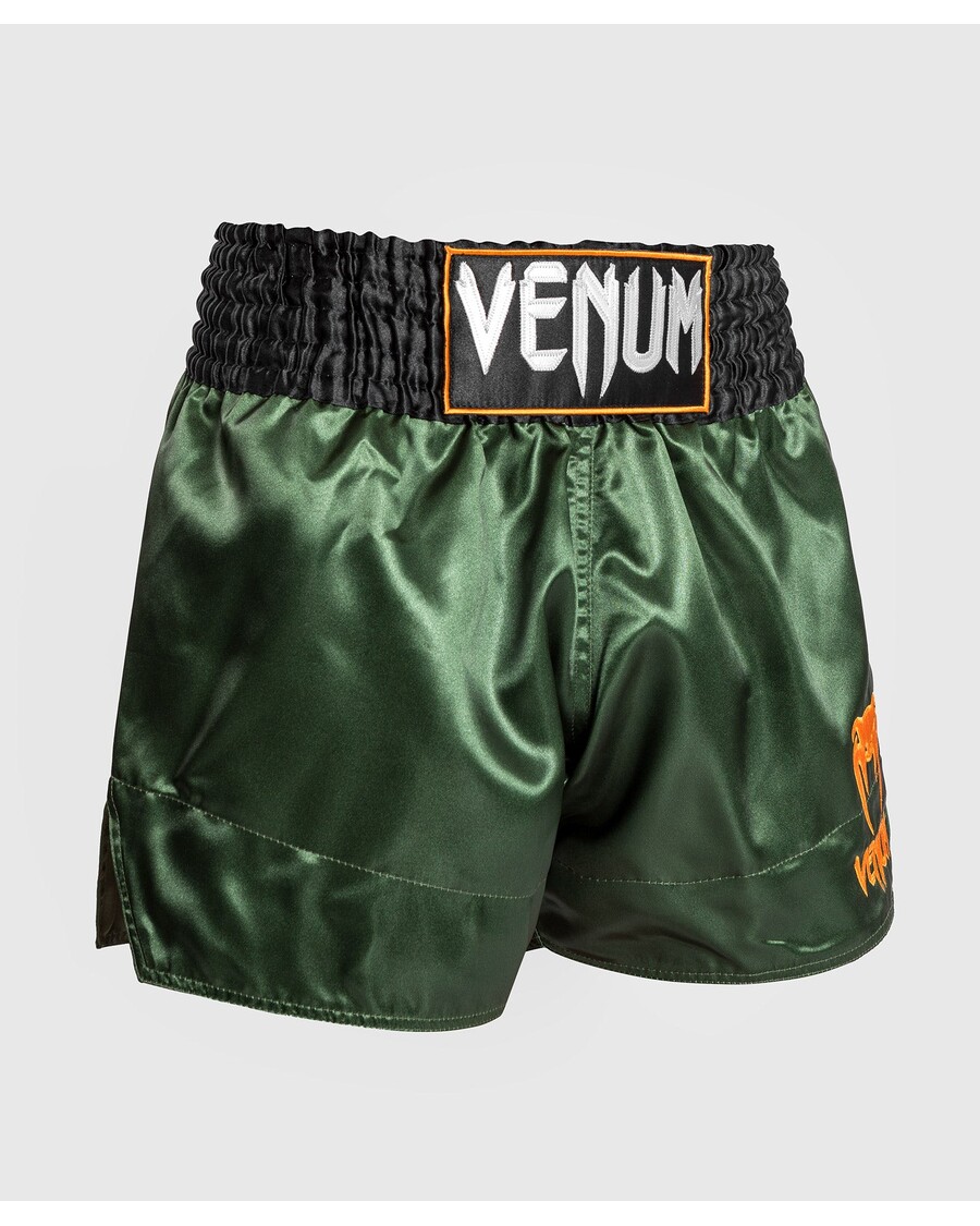 Venum クラシック ムエタイ ショート - グリーン/ブラック/ゴールド