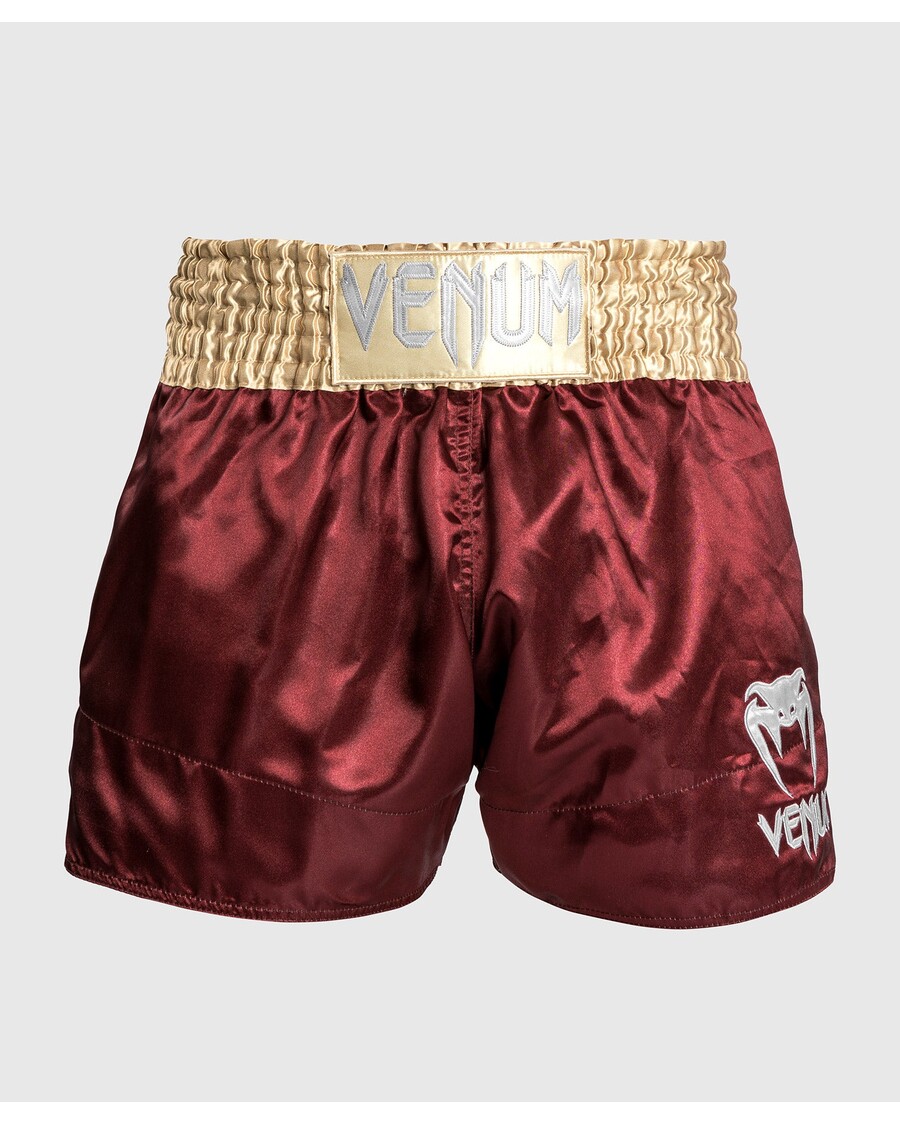 Venum Classic Muay Thai Short – Burgund/Gold/Weiß