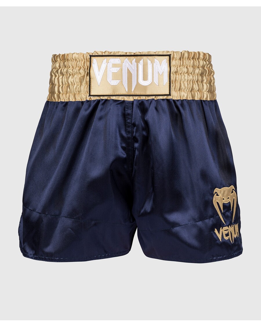 Venum Klassische Muay-Thai-Shorts – Marineblau/Gold