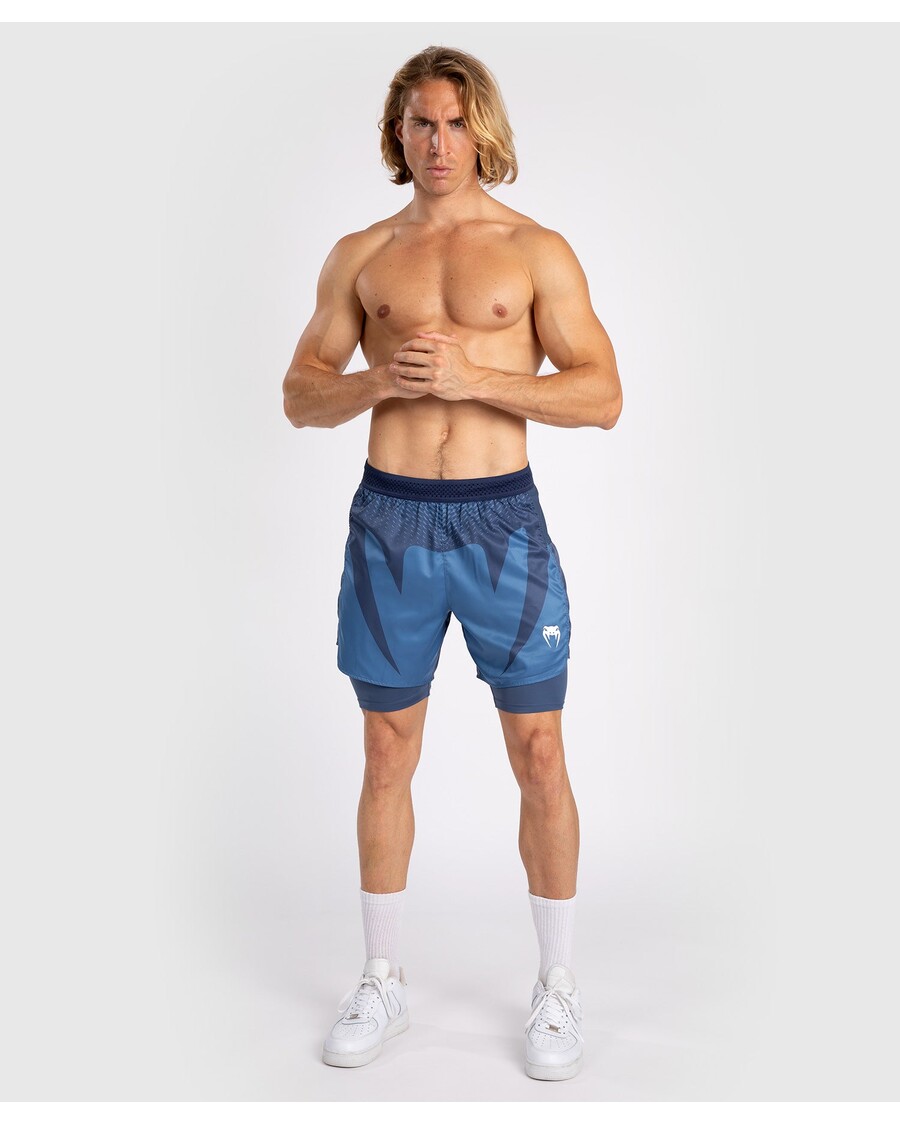 Venum Attack Men's Fight Shorts - Navy Blue