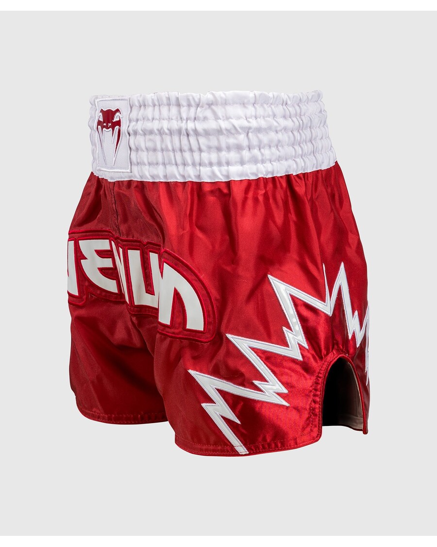 Pantaloni Scurți Venum Inferno Muay Thai - Roșu/alb