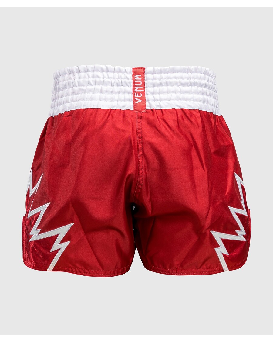 Pantaloni Scurți Venum Inferno Muay Thai - Roșu/alb