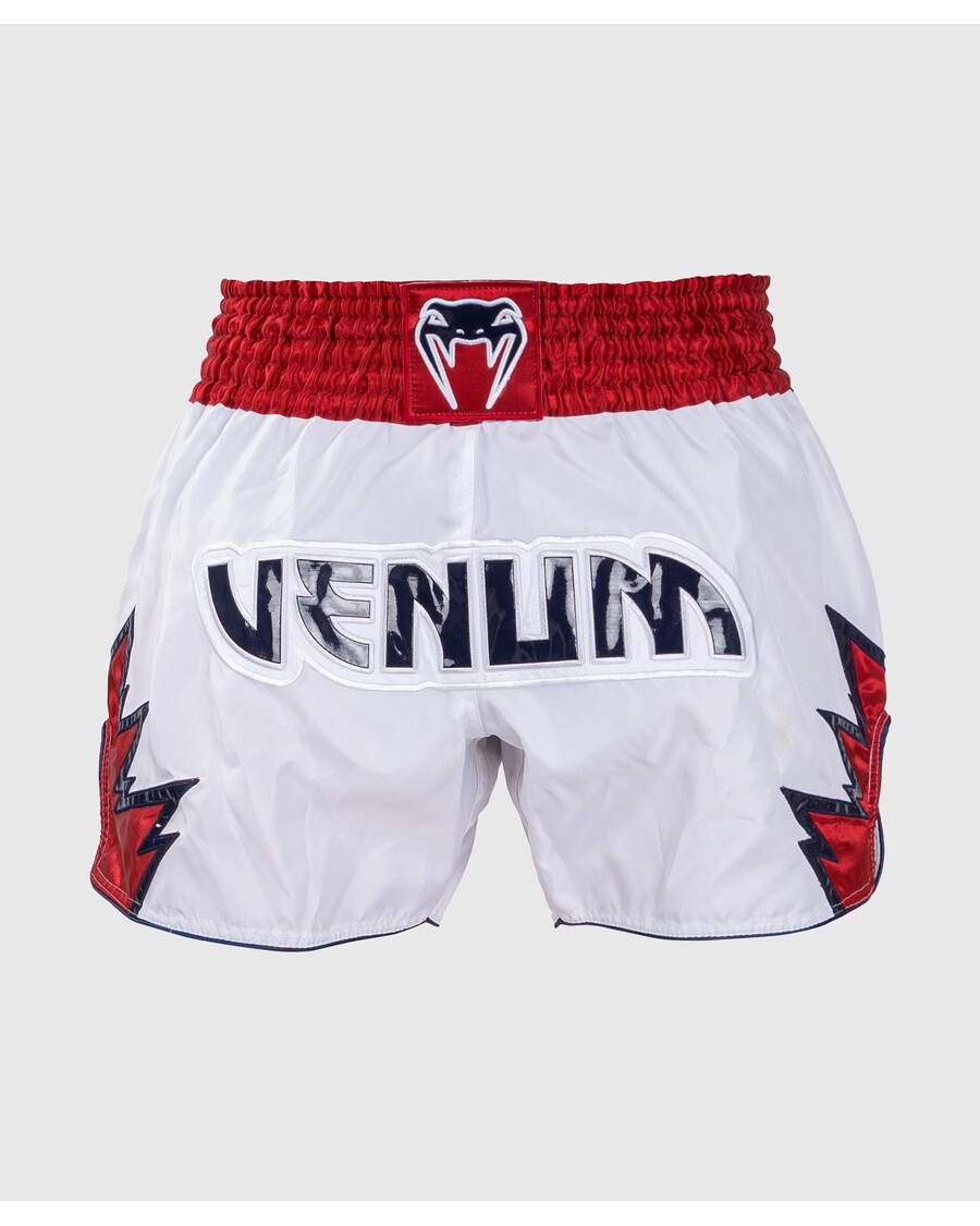 Venum Inferno Muay-Thai-Shorts – Weiß/rot
