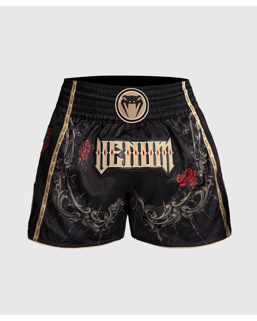 Venum Santa Muerte 5.0 Muay-Thai-Shorts – Tiefschwarz/gold