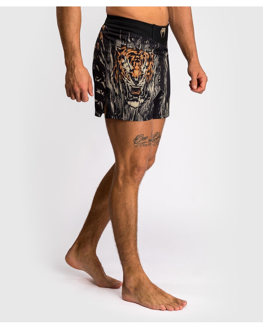 Venum Tiger Herren-Kampfshorts – Schwarz/Neonorange