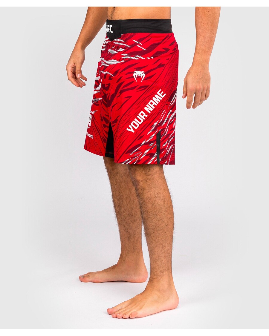 UFC Fusion Von Venum Personalisierte Authentische Fight Night Herren-Kampfshorts – Lange Passform – Rot