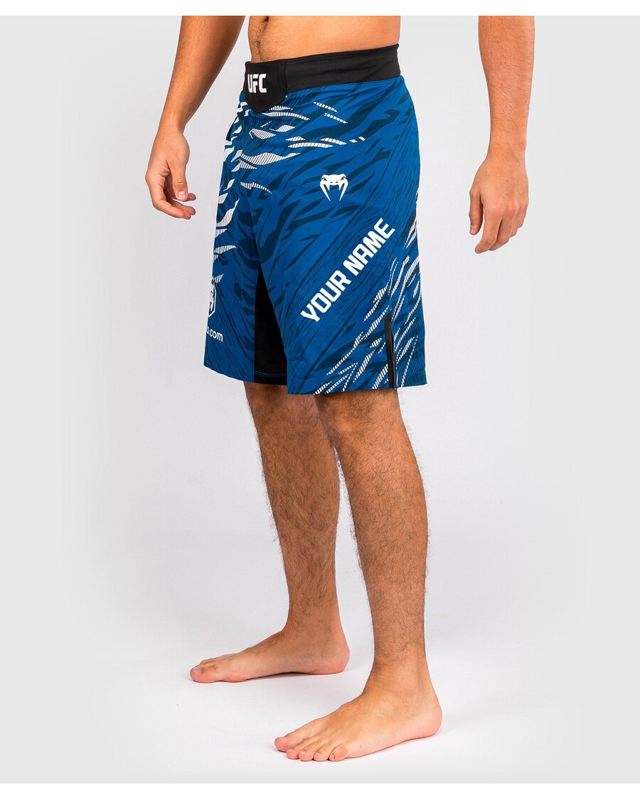 UFC Fusion Von Venum Personalisierte Authentische Fight Night Herren-Kampfshorts – Lange Passform – Blau