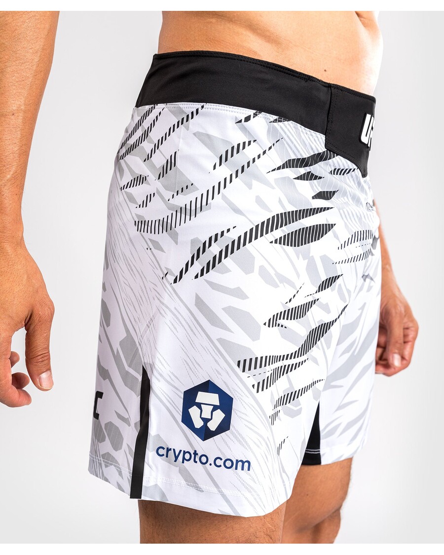 Pantaloncini Da Combattimento Da Uomo Ufc Fusion Di Venum Personalizzati Autentici Fight Night - Vestibilità Corta - Bianchi