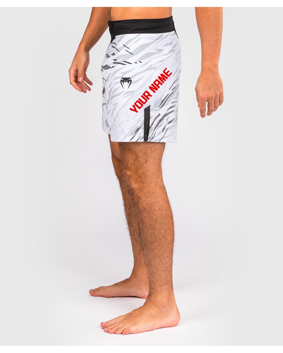 UFC Fusion Von Venum Personalisierte Authentic Fight Night Herren-Kampfshorts – Kurze Passform – Weiß