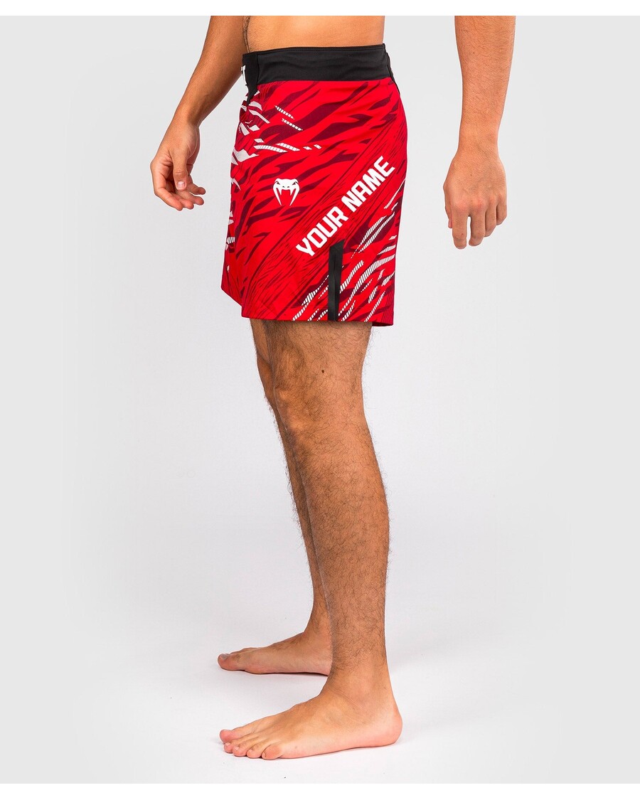 UFC Fusion Von Venum Personalisierte Authentic Fight Night Herren-Kampfshorts – Kurze Passform – Rot
