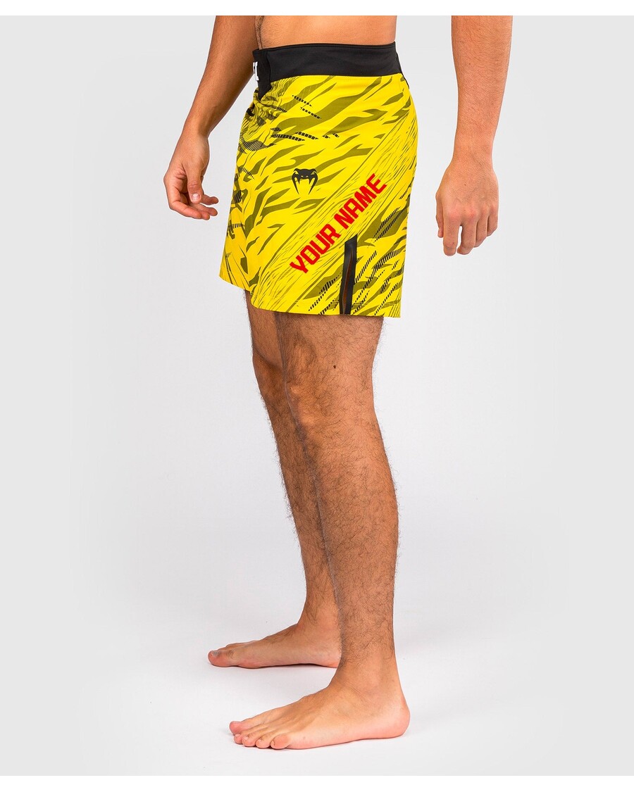 UFC Fusion Von Venum Personalisierte Authentic Fight Night Herren-Kampfshorts – Kurze Passform – Gelb