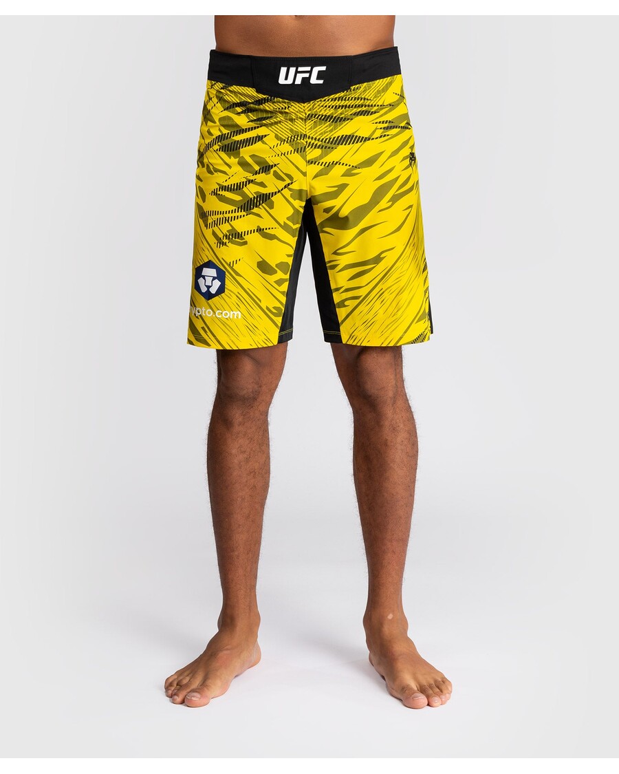 UFC Fusion Von Venum Authentic Fight Night Herren-Kampfshorts – Lange Passform – Gelb