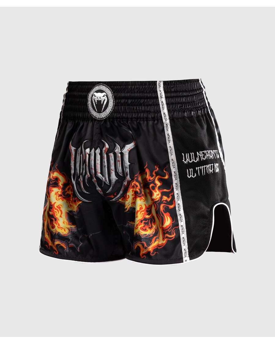 Шорты для тайского бокса Venum Gladiator 5.0 - черный/неоново-оранжевый