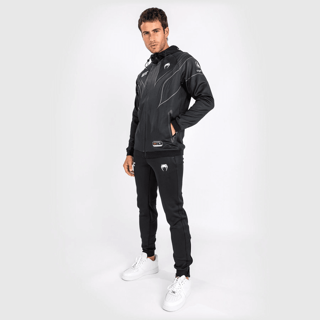 UFC Venum Authentic Fight Night 2.0 Kit by Venum Men's Walkout Hoodie - Black