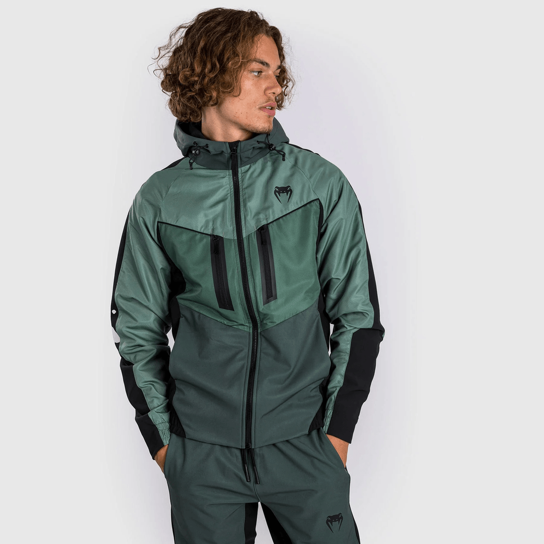 Venum Laser 3.0 Track Jacket - Black/Khaki