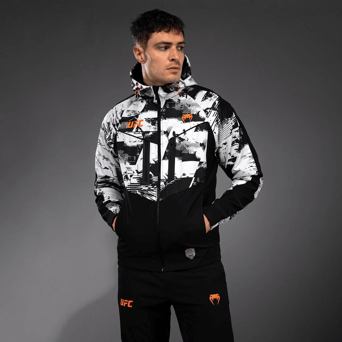 Men's UFC Zenith by Venum White Authentic Fight Week Zip Hoodie