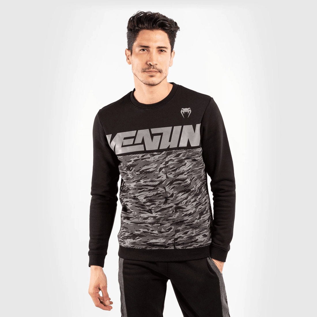 Venum Connect Crewneck Sweatshirt - Black/Dark Camo